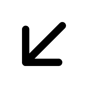 Arrow Down Left Icon from Tabler Line Set
