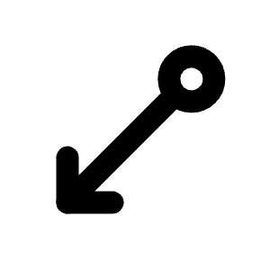Arrow Down Left Circle Icon from Tabler Line Set