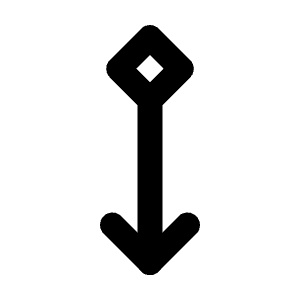 Arrow Down Rhombus Icon from Tabler Line Set