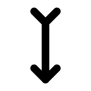 Arrow Down Tail Icon from Tabler Line Set