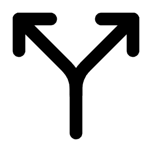 Arrow Fork Icon from Tabler Line Set