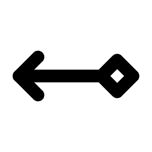 Arrow Left Rhombus Icon from Tabler Line Set