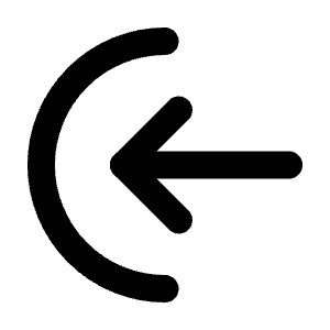 Arrow Left To Arc Icon from Tabler Line Set