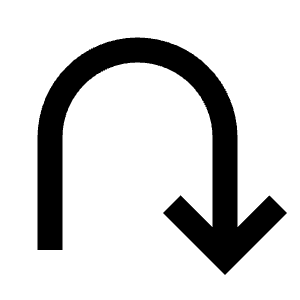Arrow Turn Back Line Icon from Remix Line Set