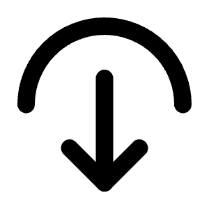 Arrow Up From Arc Icon from Tabler Line Set