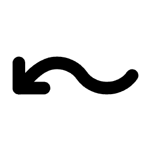 Arrow Wave Left Down Icon from Tabler Line Set