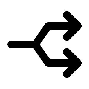Arrows Split Icon from Tabler Line Set