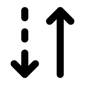 Arrows Transfer Up Icon from Tabler Line Set