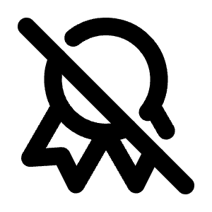 Award Off Icon from Tabler Line Set