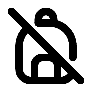 Backpack Off Icon from Tabler Line Set