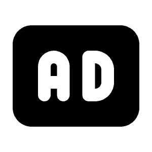 Badge Ad Icon from Tabler Filled Set