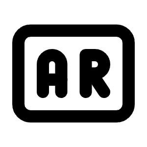 Badge Ar Icon from Tabler Line Set