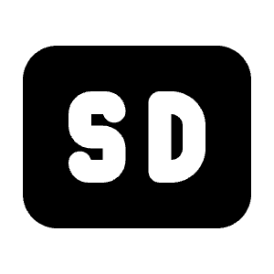 Badge Sd Icon from Tabler Filled Set