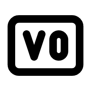 Badge Vo Icon from Tabler Line Set