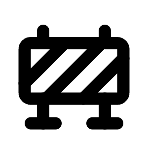 Barrier Block Icon from Tabler Line Set