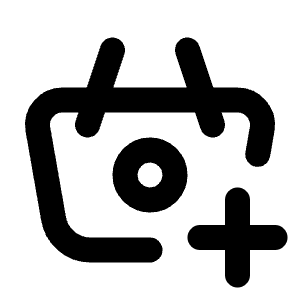 Basket Plus Icon from Tabler Line Set