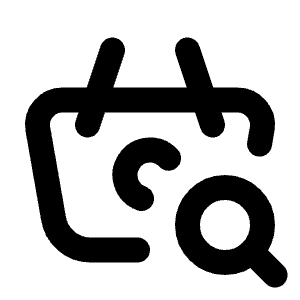 Basket Search Icon from Tabler Line Set