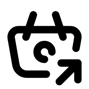 Basket Share Icon from Tabler Line Set