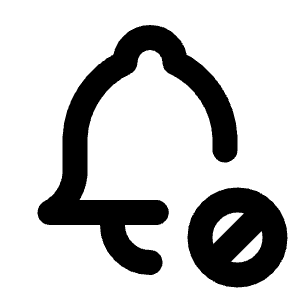 Bell Cancel Icon from Tabler Line Set