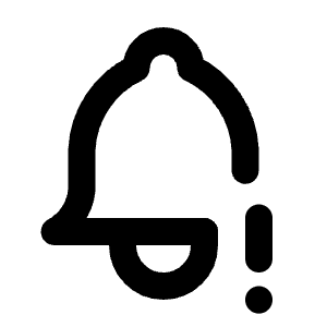Bell Exclamation Icon from Tabler Line Set