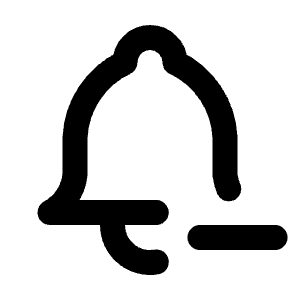 Bell Minus Icon from Tabler Line Set