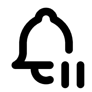Bell Pause Icon from Tabler Line Set