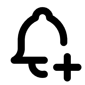 Bell Plus Icon from Tabler Line Set