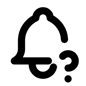 Bell Question Icon from Tabler Line Set