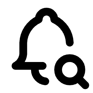 Bell Search Icon from Tabler Line Set