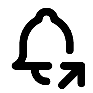 Bell Share Icon from Tabler Line Set
