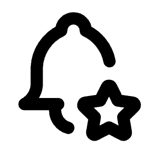 Bell Star Icon from Tabler Line Set