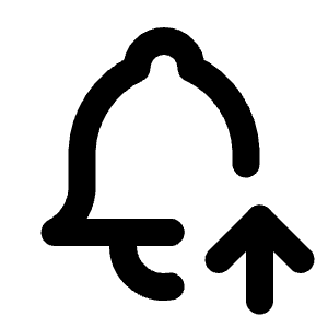 Bell Up Icon from Tabler Line Set
