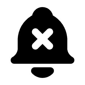 Bell X Icon from Tabler Filled Set