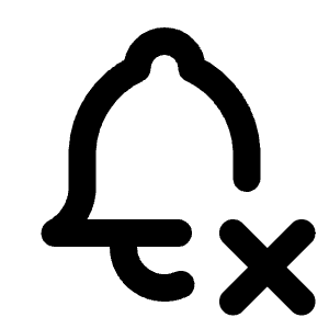 Bell X Icon from Tabler Line Set