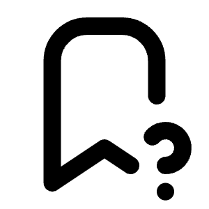 Bookmark Question Icon from Tabler Line Set