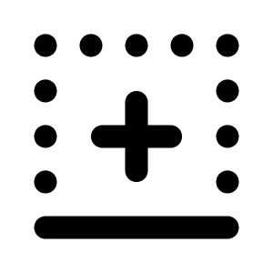 Border Bottom Plus Icon from Tabler Line Set