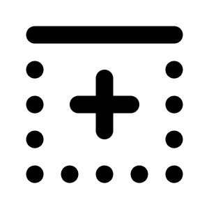 Border Top Plus Icon from Tabler Line Set