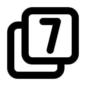 Box Multiple 7 Icon from Tabler Line Set