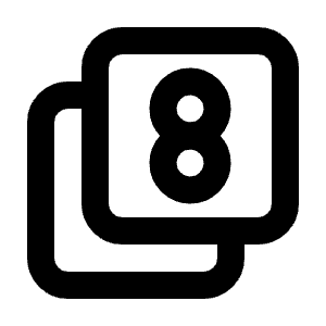 Box Multiple 8 Icon from Tabler Line Set