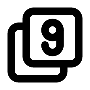 Box Multiple 9 Icon from Tabler Line Set