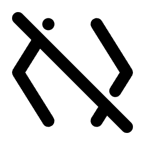 Brackets Angle Off Icon from Tabler Line Set