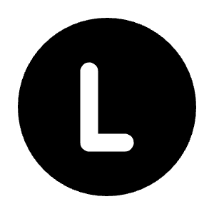 Circle Letter L Icon from Tabler Filled Set