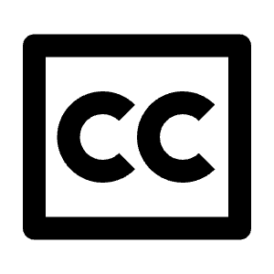 Closed Captioning Line Icon from Remix Line Set