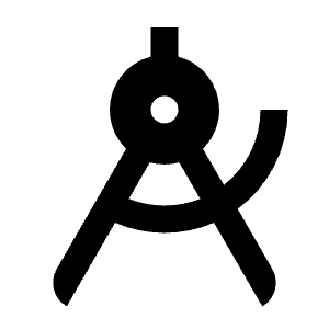 Compasses 2 Fill Icon from Remix Fill Set