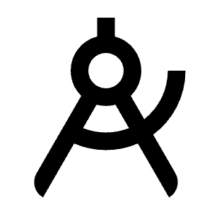 Compasses 2 Line Icon from Remix Line Set