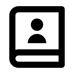 Contacts Book 2 Line Icon from Remix Line Set