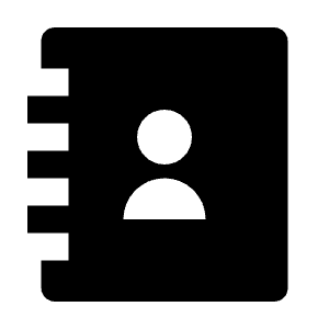 Contacts Book 3 Fill Icon from Remix Fill Set