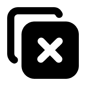 Copy X Icon from Tabler Filled Set