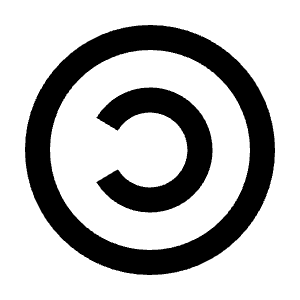 Copyleft Line Icon from Remix Line Set