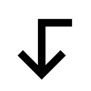 Corner Left Down Line Icon from Remix Line Set